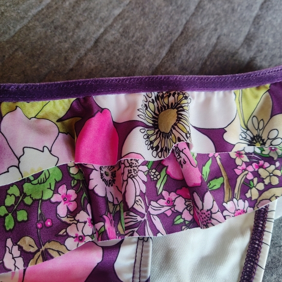 Rampage Floral Ruffle Bikini - Picture 2 of 4